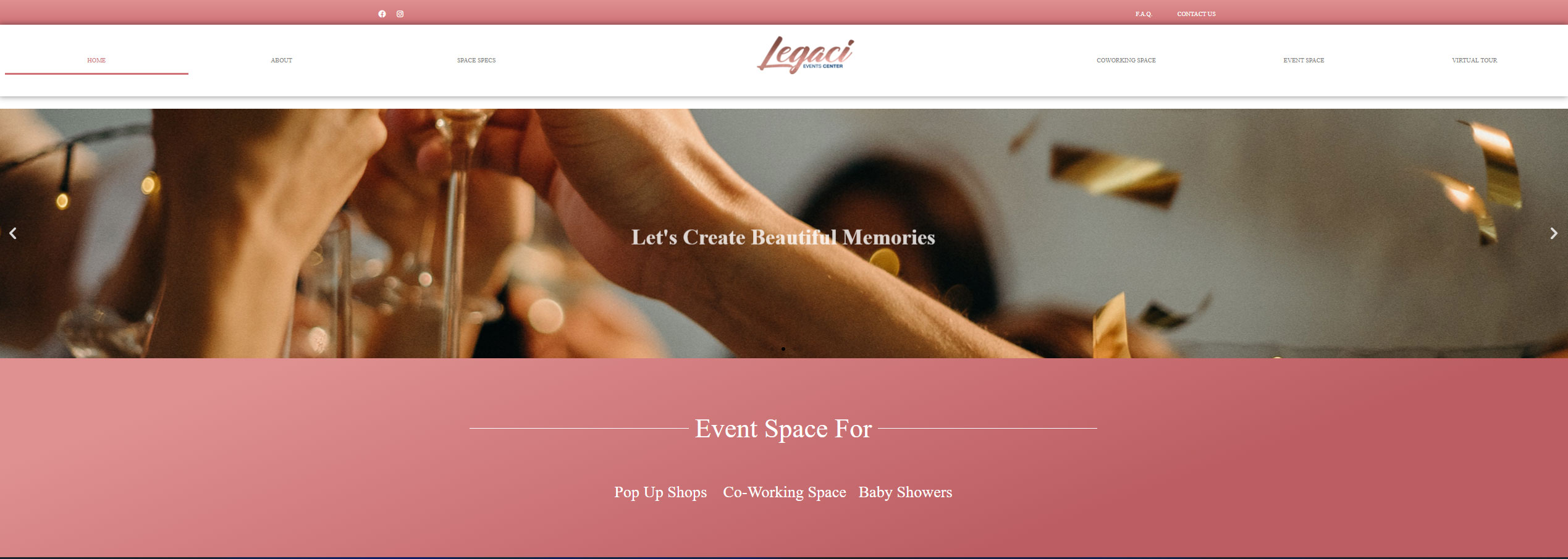 legaci events center website