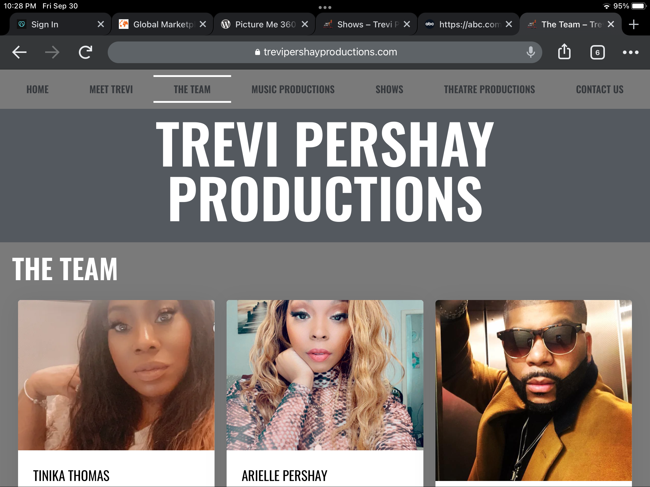 Trevi Pershay Productions Website